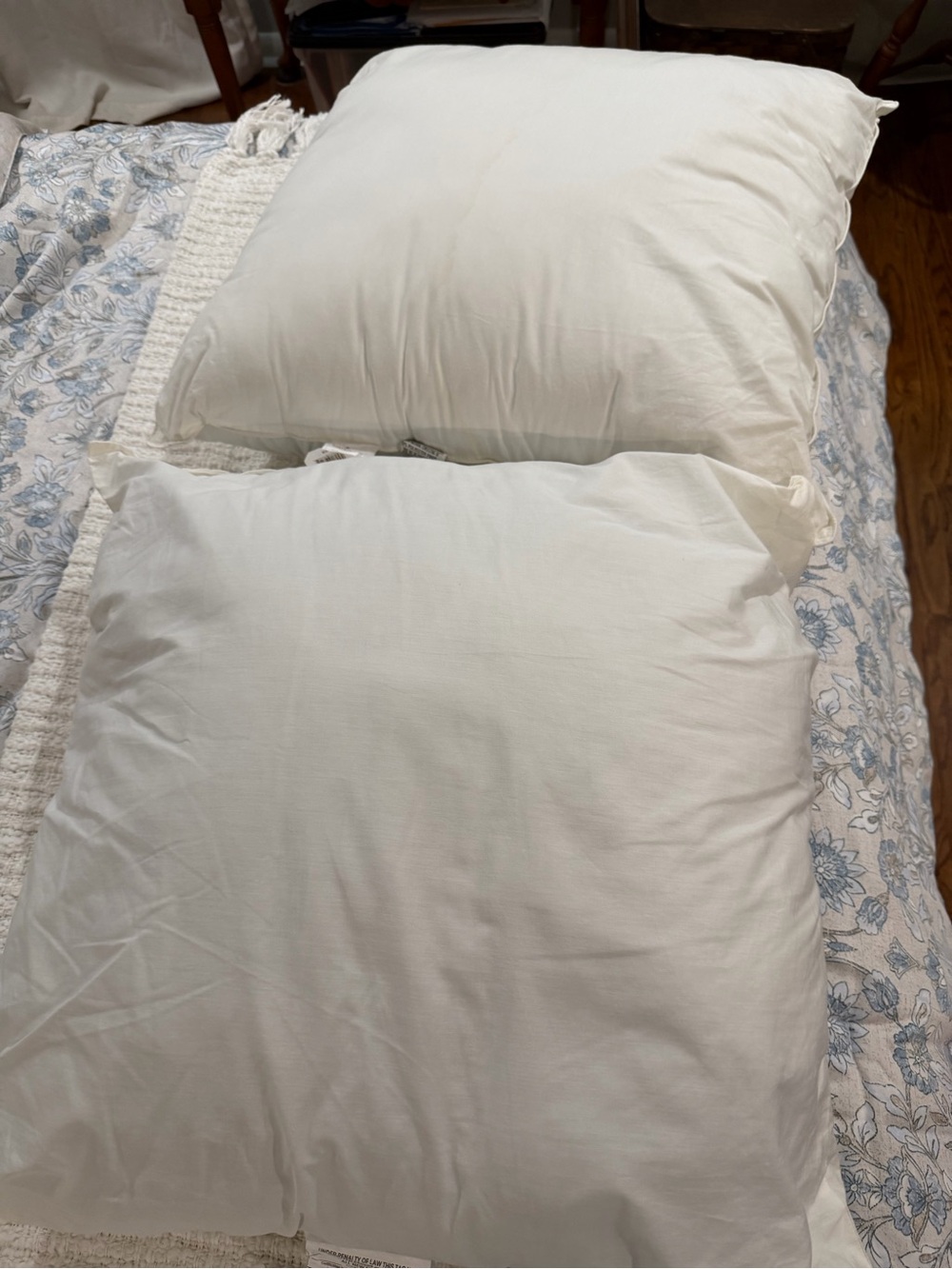 Threshold White Square Decorative Throw Pillows - Set of 2